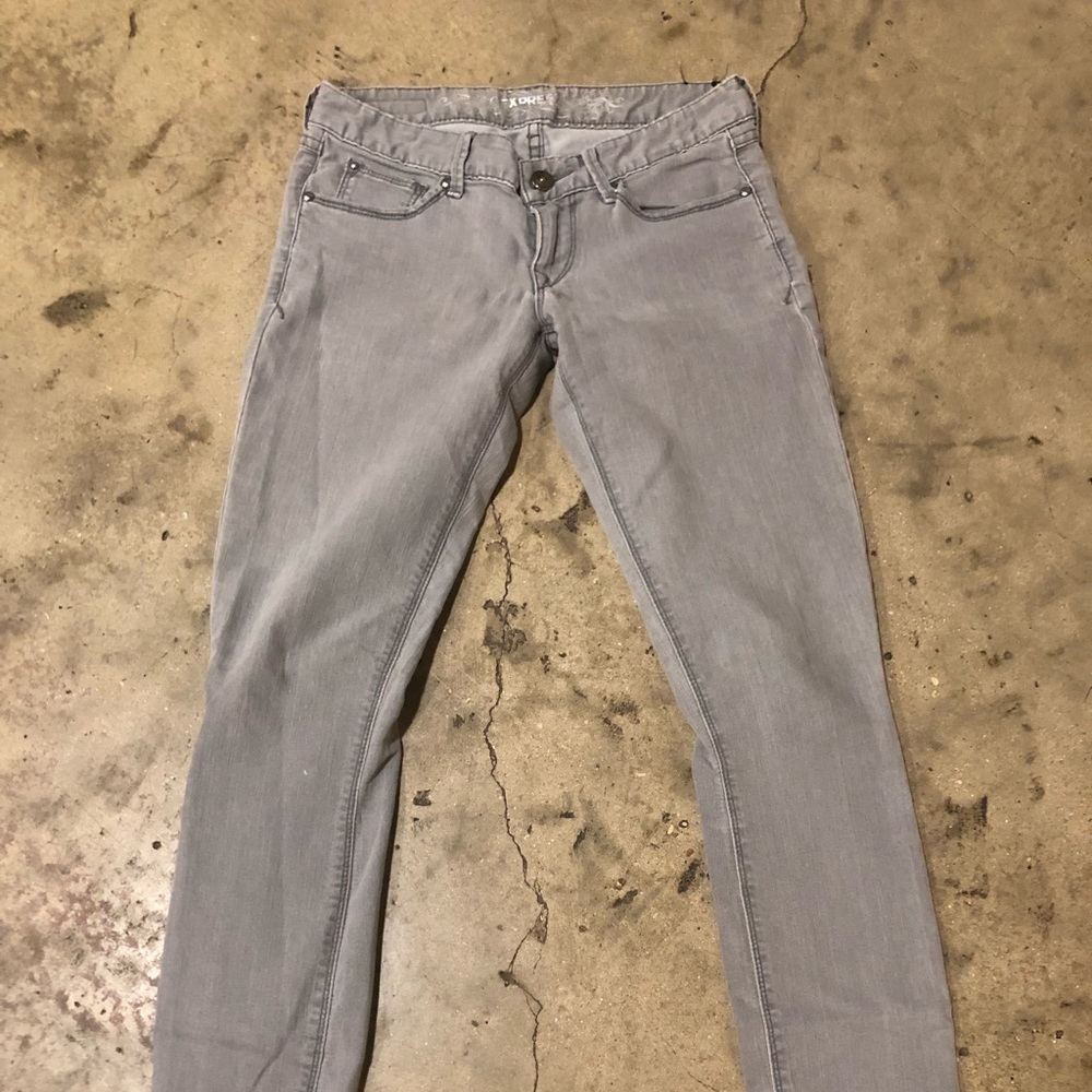 Express, low rise skinny jeans